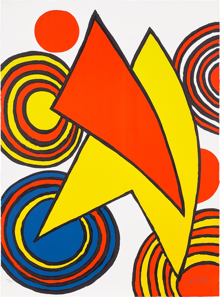 Untitled (Triangles and Spirals) by Alexander Calder