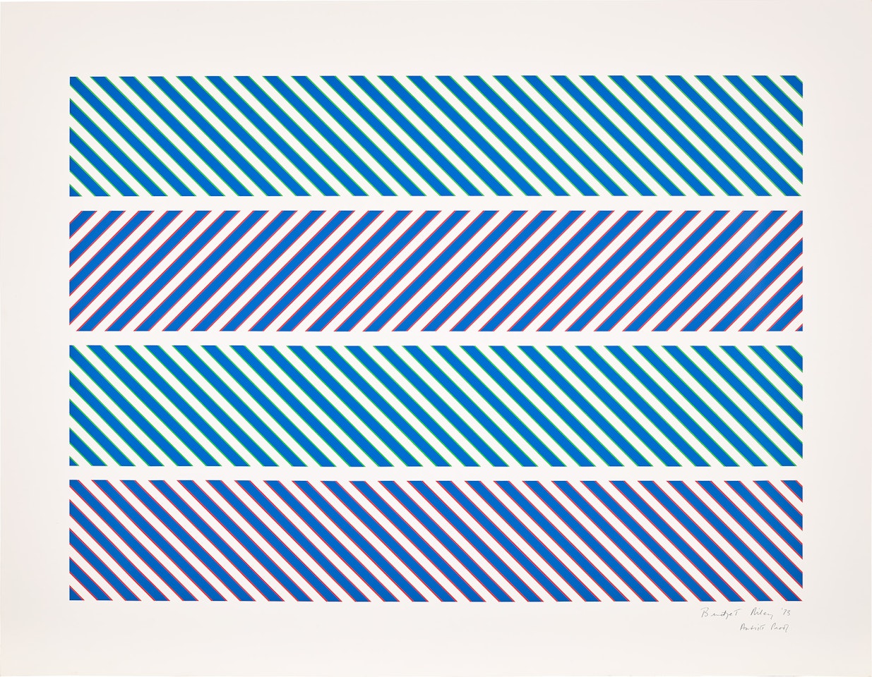 Untitled, from Rothko Memorial Portfolio (S. 19, T. & G. 20) by Bridget Riley