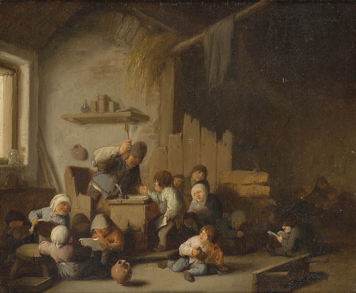 Le maître d"école by Adriaen van Ostade