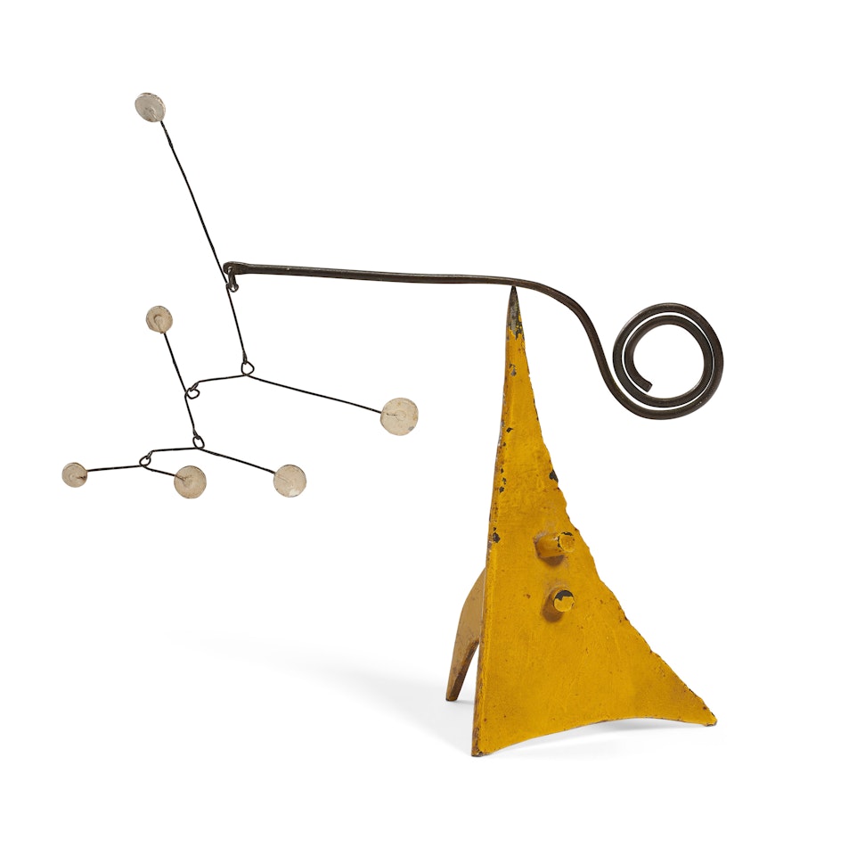 Six White Dots on Yellow by Alexander Calder