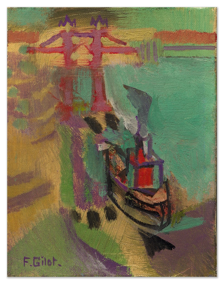 Tug Boat at Tower Bridge by Françoise Gilot