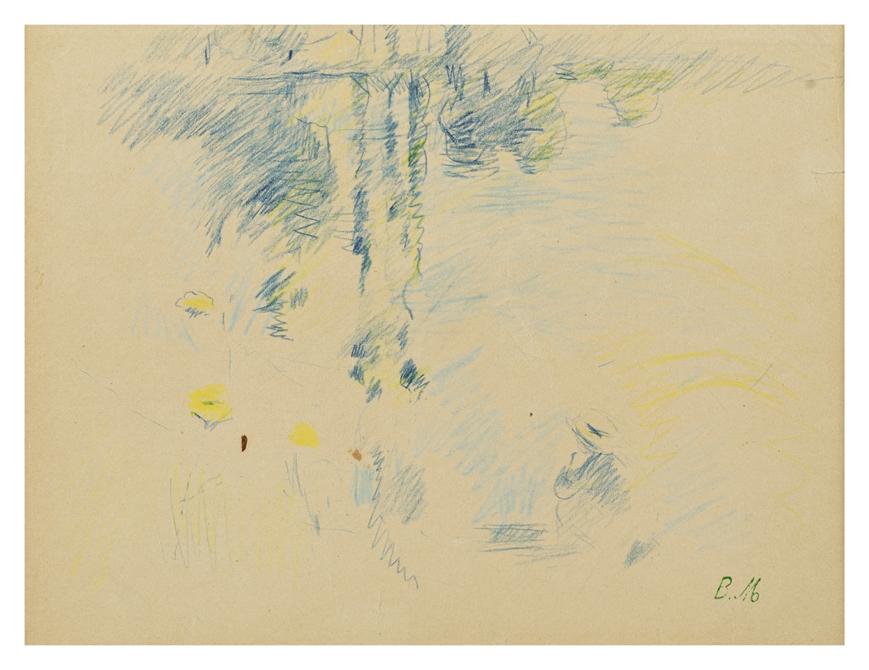 Étude d'enfant devant les bords de Seine by Berthe Morisot