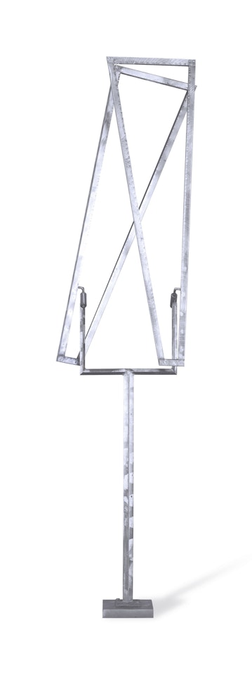 Two Open Trapezoids Excentric Variation III by George Rickey