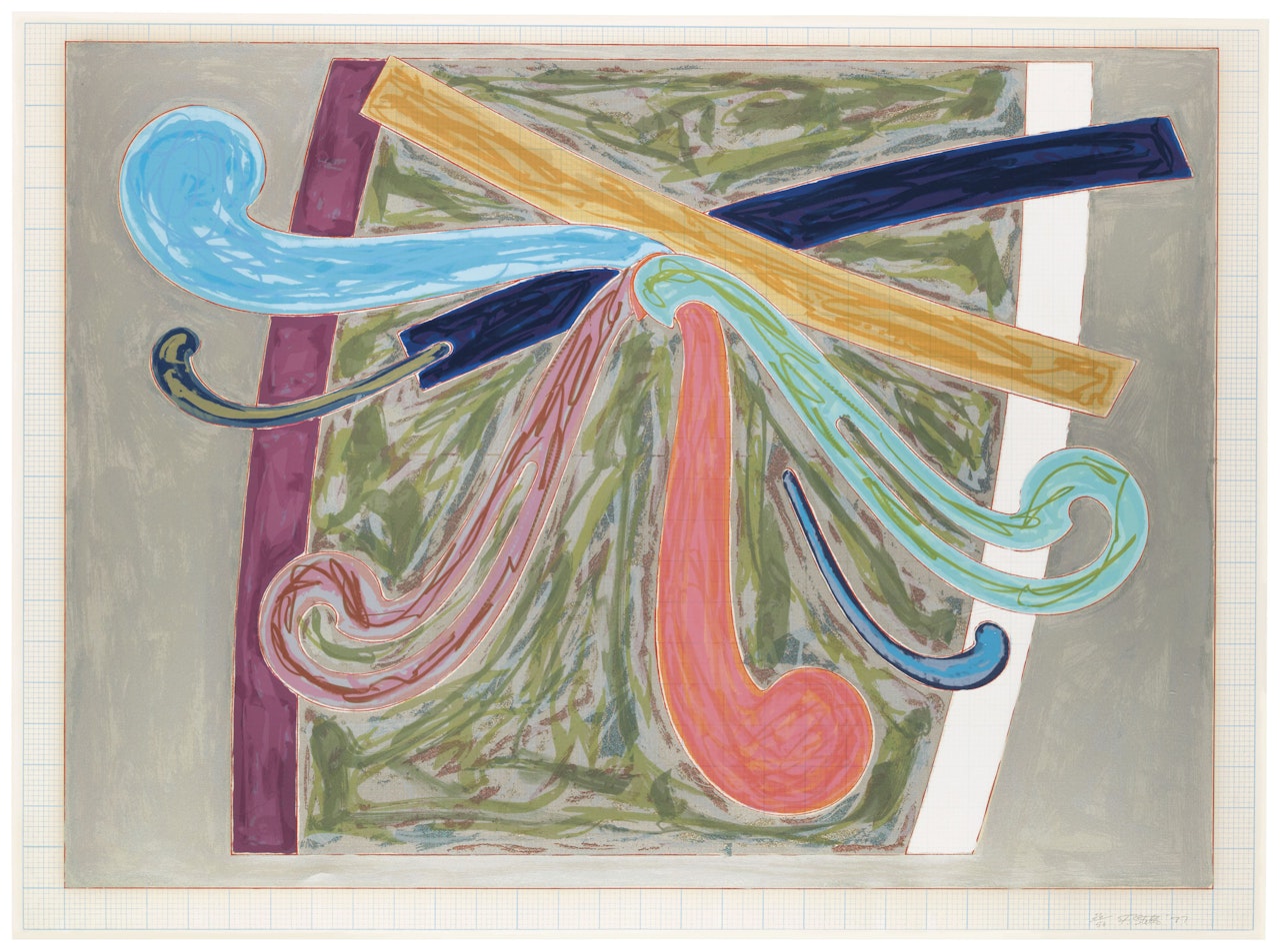 Puerto rican blue pigeon, from exotic bird series by Frank Stella