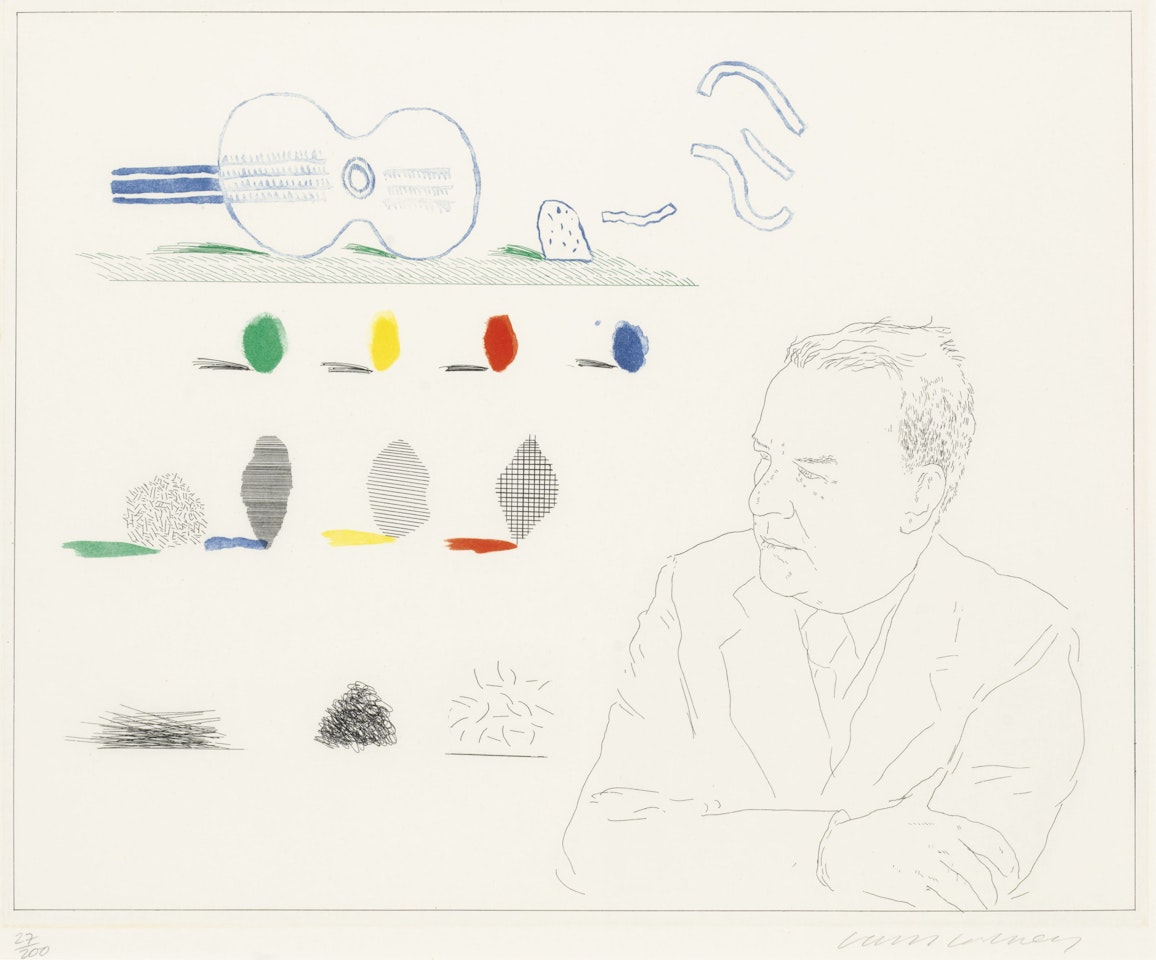 The poet, from the blue guitar by David Hockney