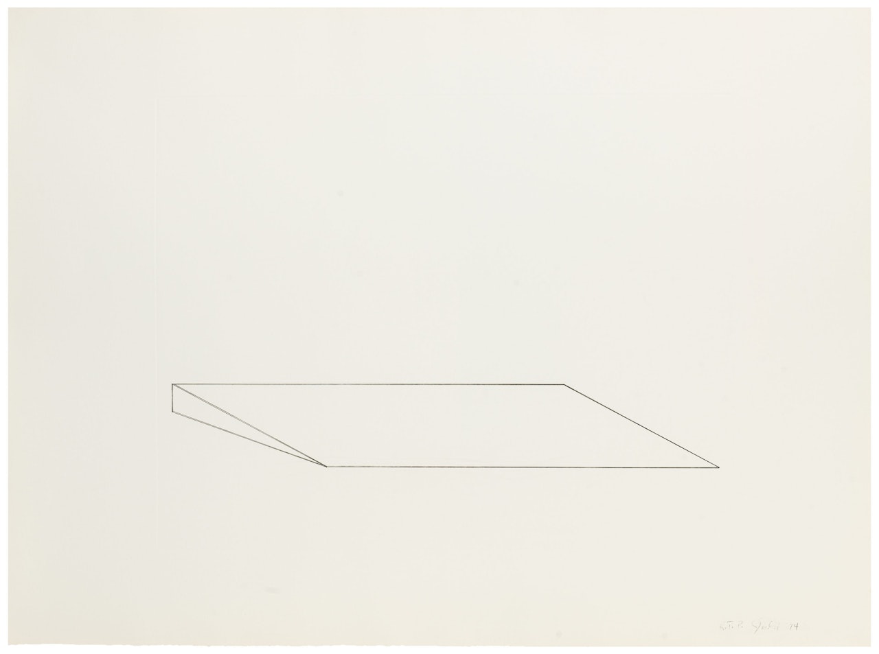 Untitled: one plate by Donald Judd