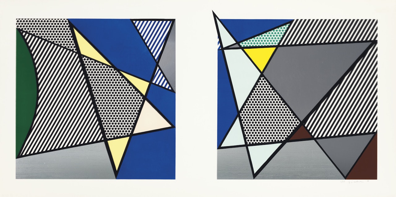 Imperfect diptych by Roy Lichtenstein