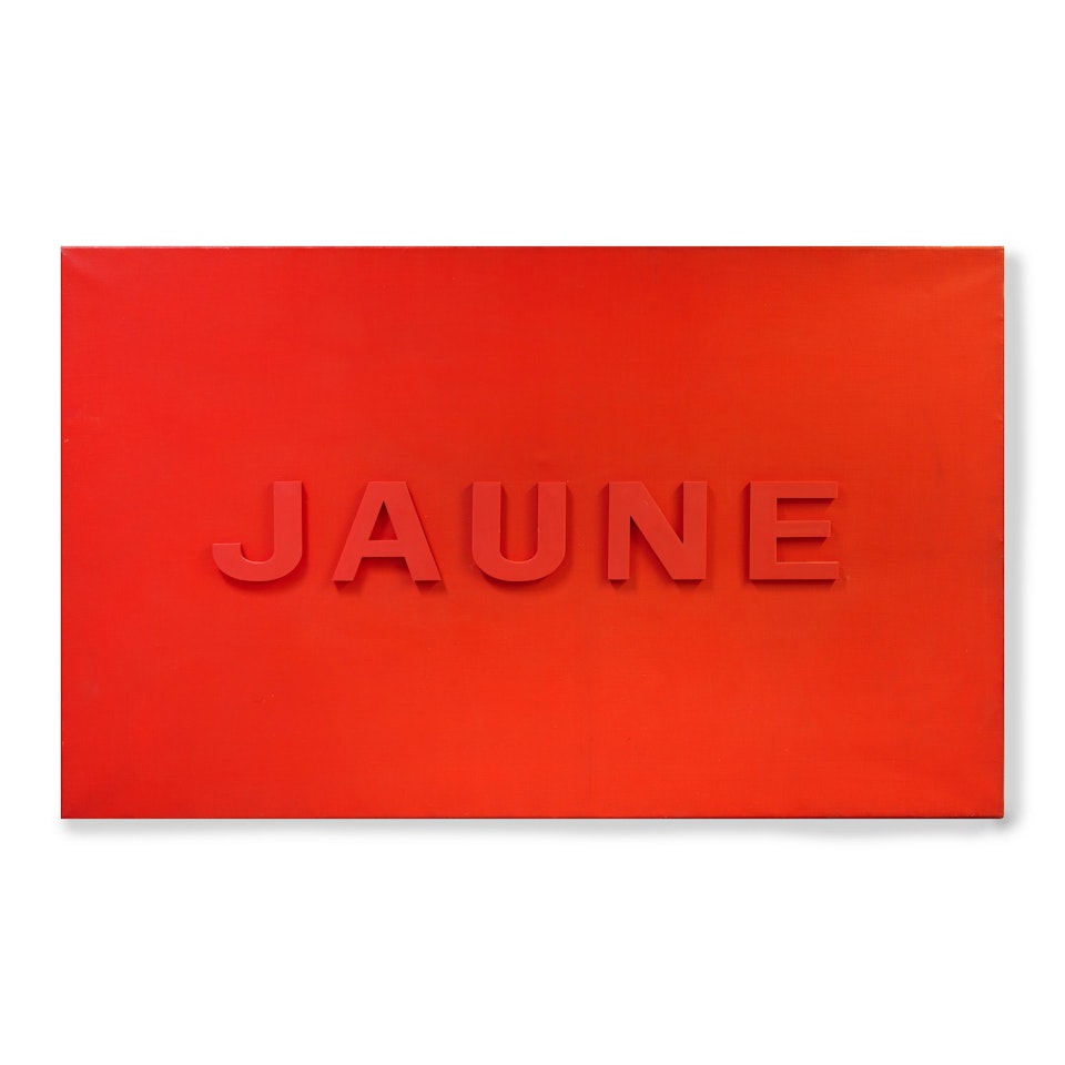 Jaune; titré dans la composition by Bernard Rancillac