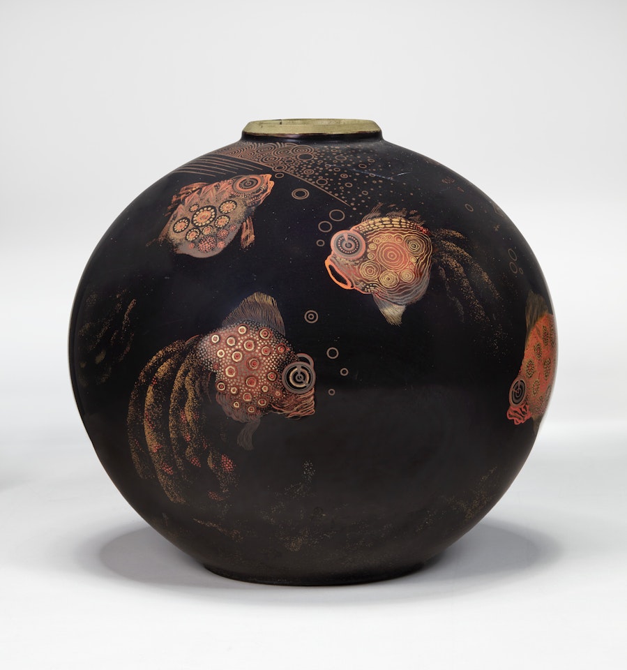 'POISSONS' VASE by Jean Dunand