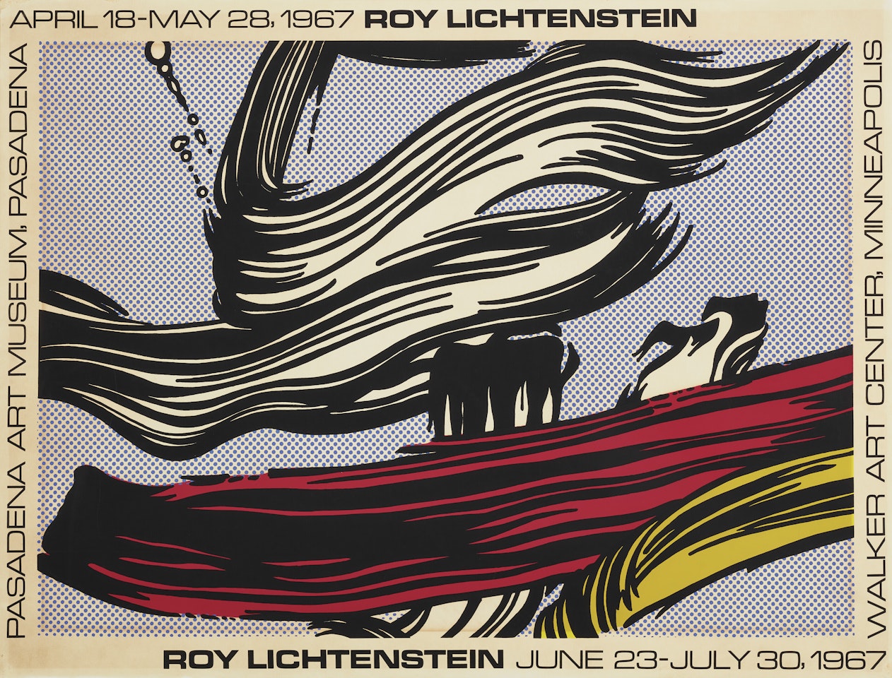 Brushstrokes poster by Roy Lichtenstein