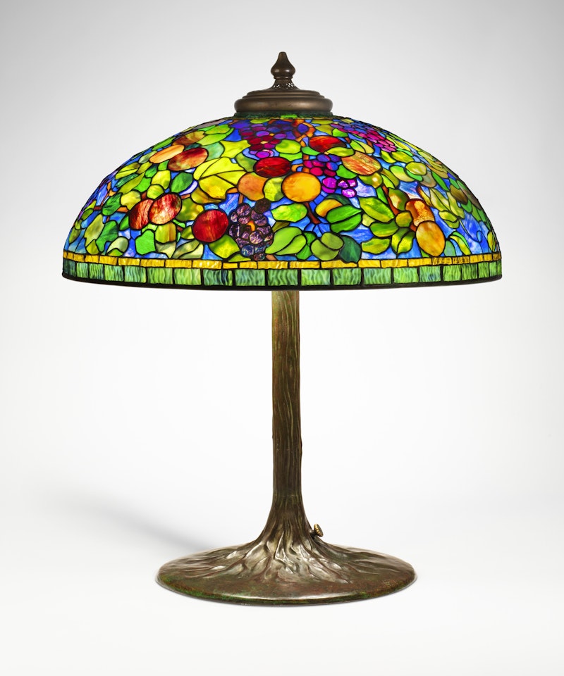 RARE 'FRUIT' TABLE LAMP by Tiffany Studios