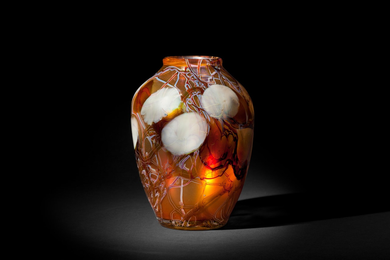 "Hydrangea" Paperweight Vase by Tiffany Studios
