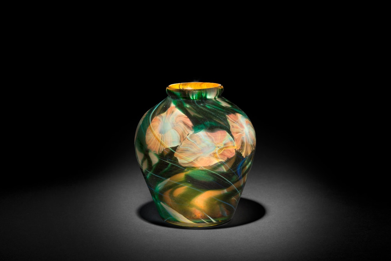 "Morning Glory" Paperweight Vase by Tiffany Studios