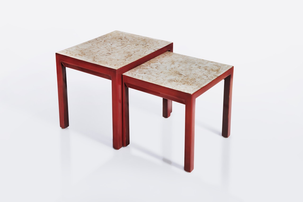 Two Nesting Tables by Jean Dunand