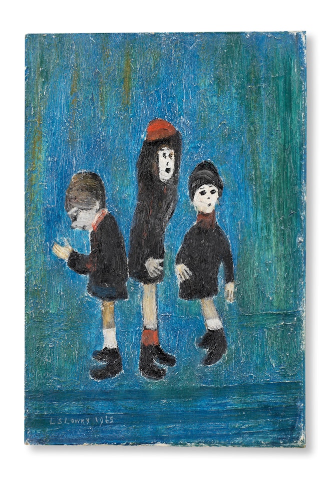 Three Figures by Laurence Stephen Lowry