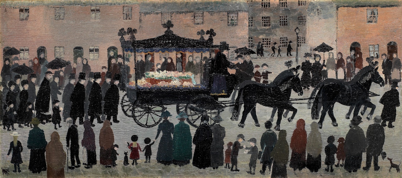The Funeral of a Little Girl was Passing By  by Helen Bradley