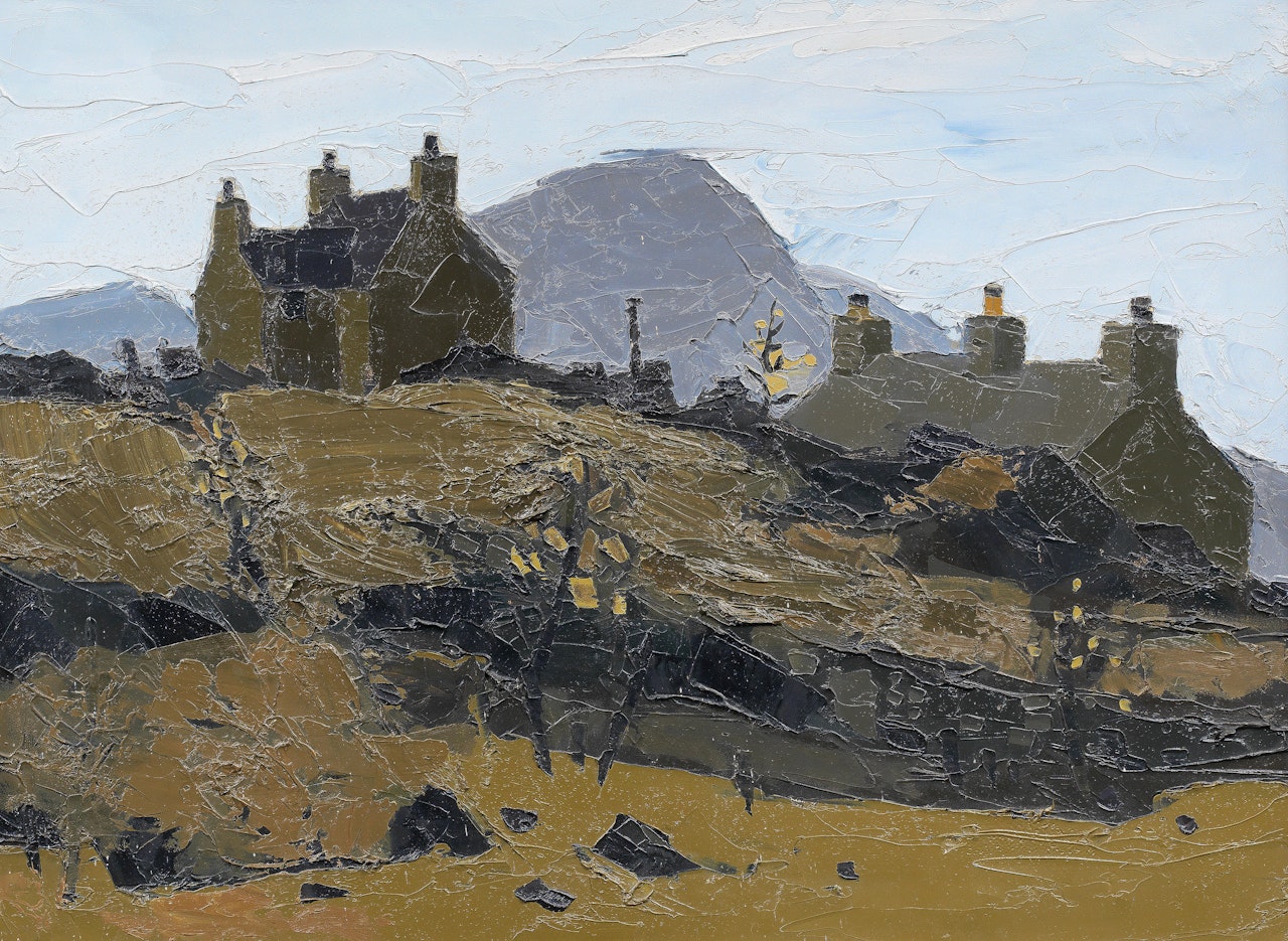 Cottages, Deiniolen by Kyffin Williams