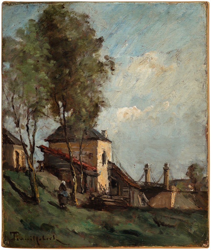 The Suspension Bridge by Paul Désiré Trouillebert