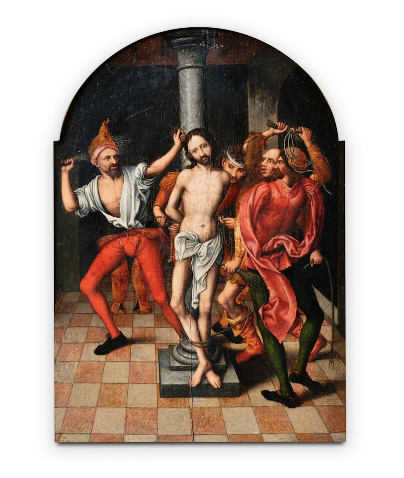 Christ at the column by German School