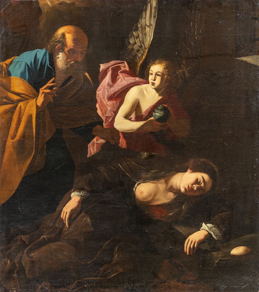 Saint Agatha visited by St Peter by Neapolitan School
