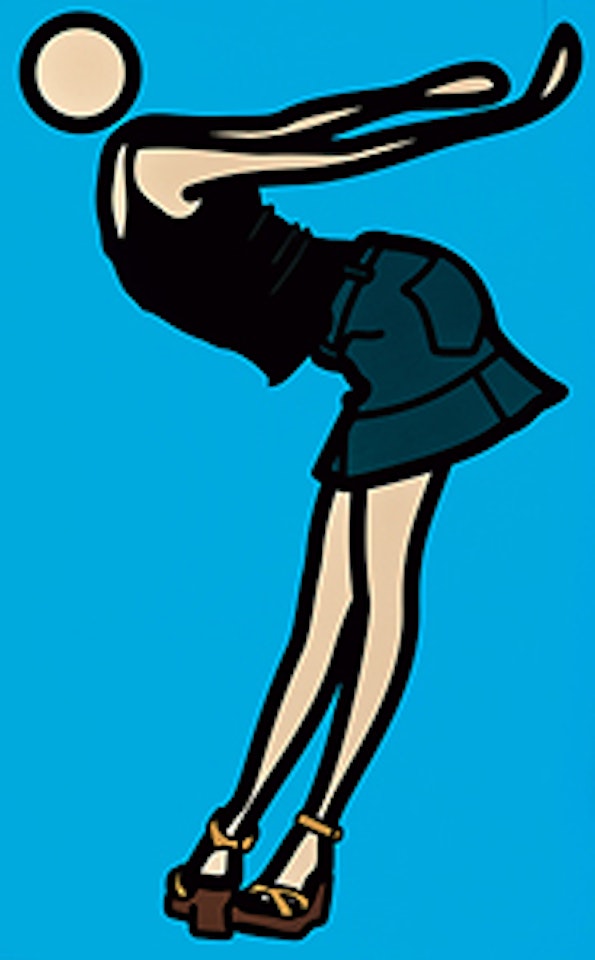 Caterina Dancing in Denim Skirt by Julian Opie