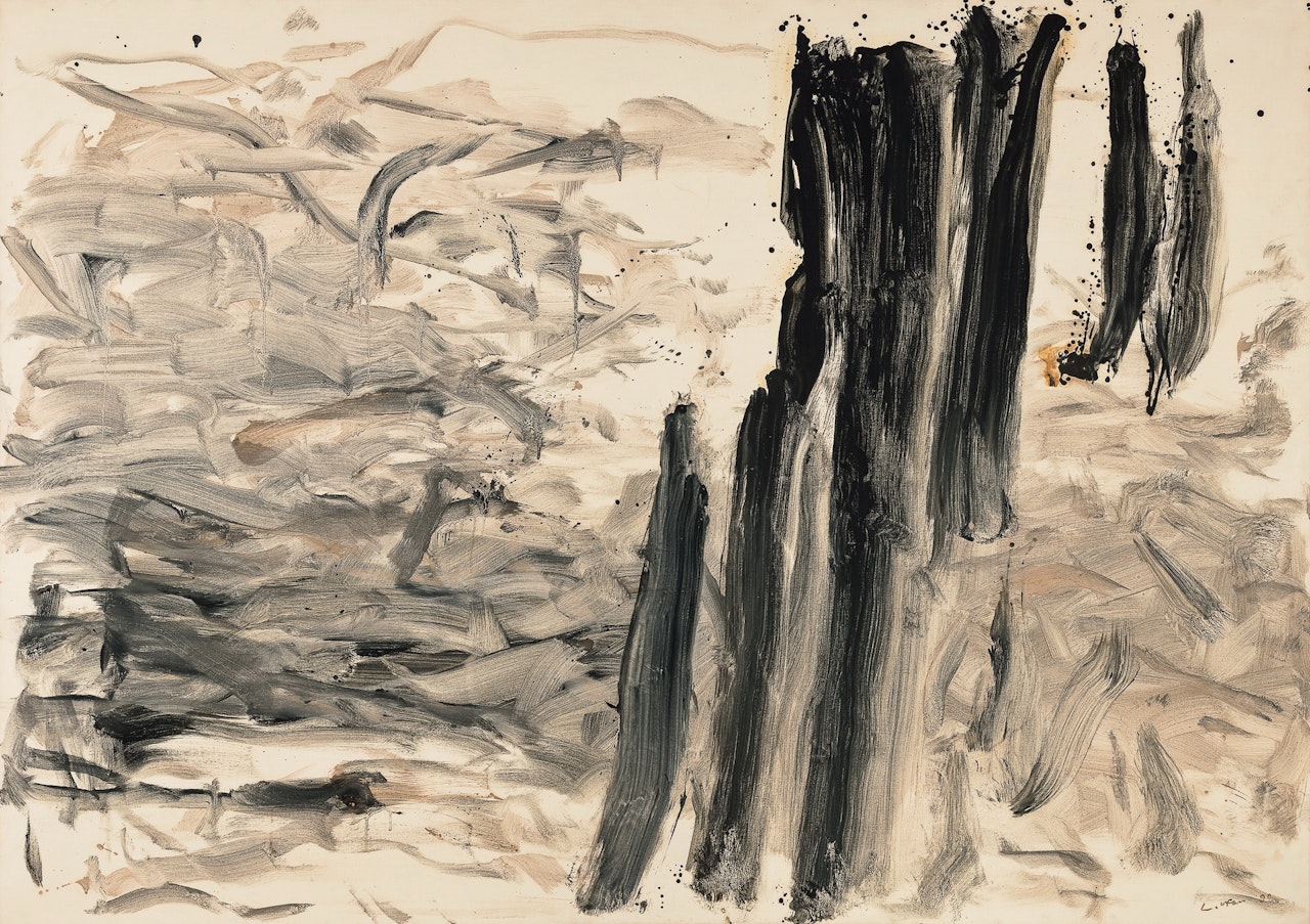 With winds ,
1990 by Lee Ufan