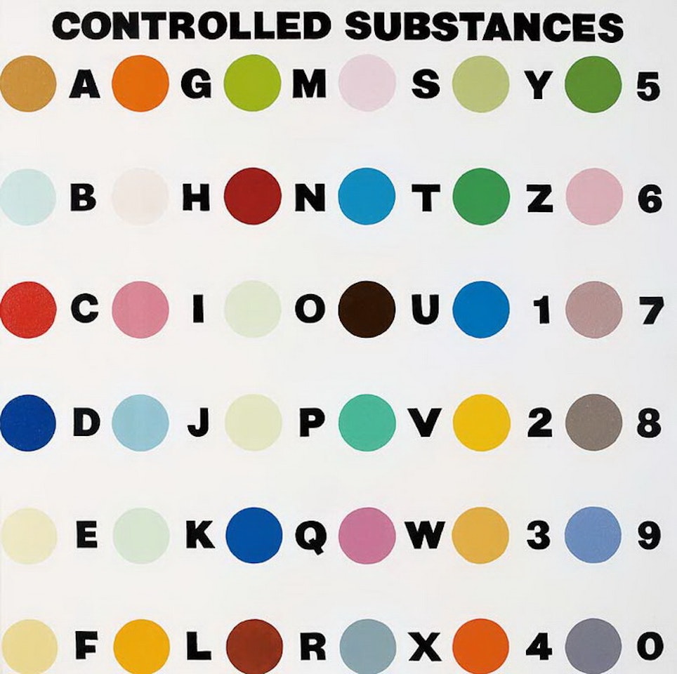 Controlled Substances Key Painting by Damien Hirst