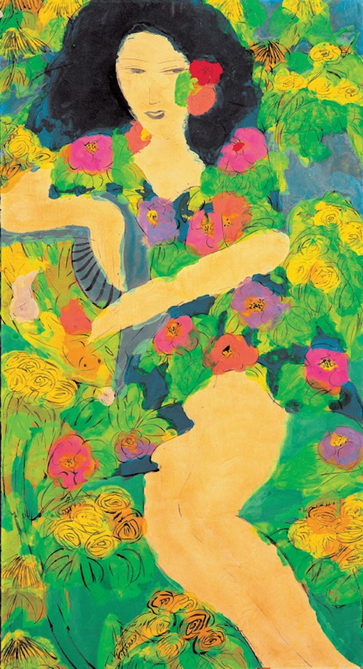 Beauty Among Flowers by Walasse Ting