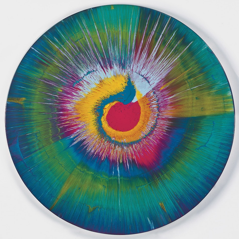 Beautiful Retro Life in a Capsule Painting by Damien Hirst