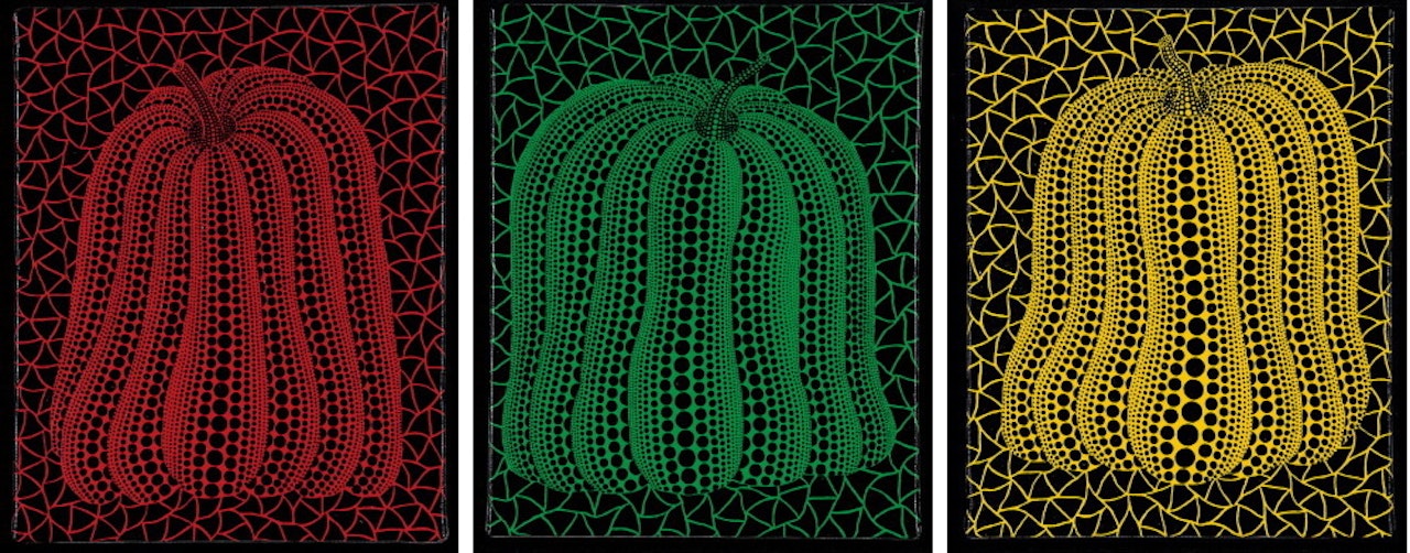 Pumpkin(3 piece sets) by Yayoi Kusama