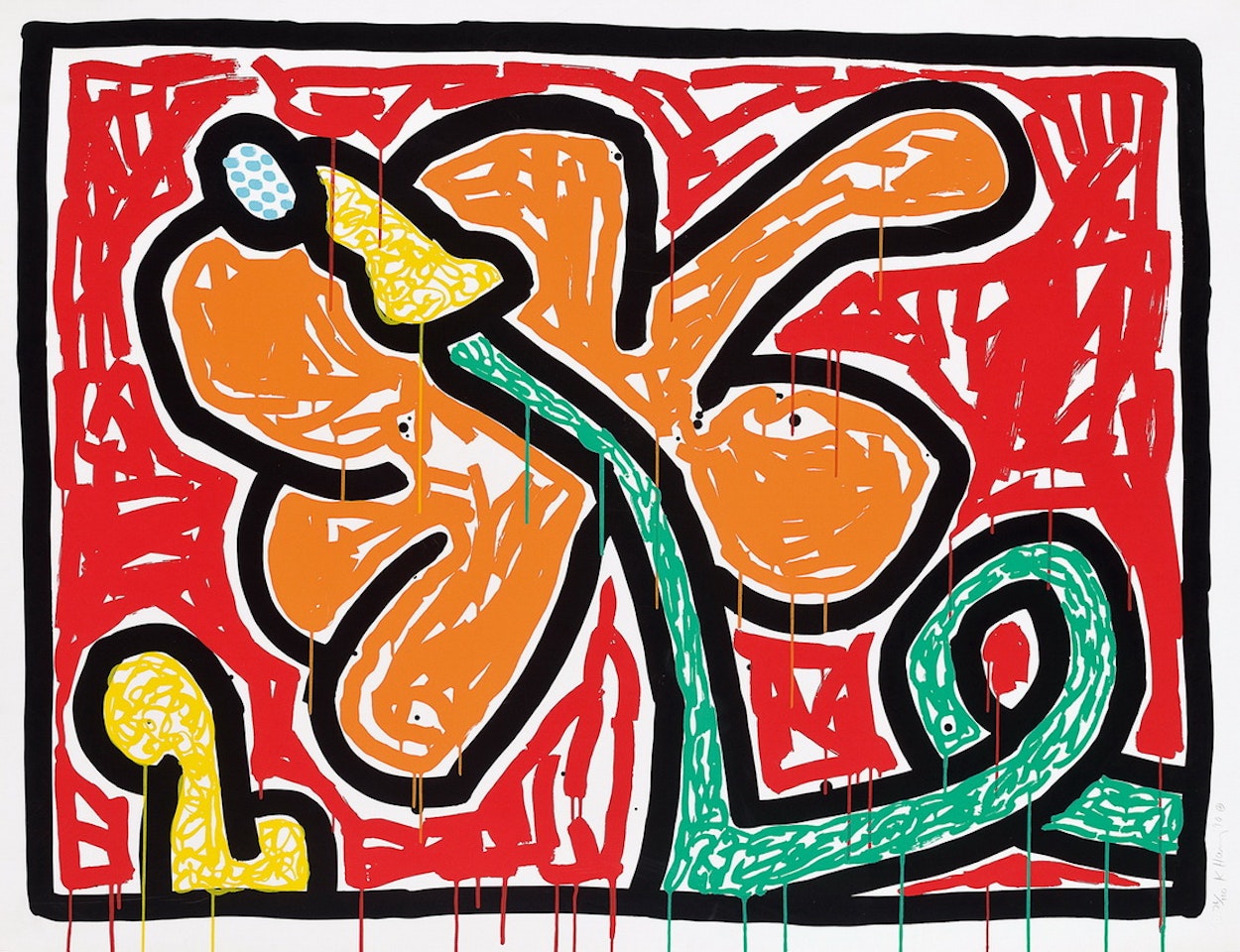 Flowers #5 by Keith Haring