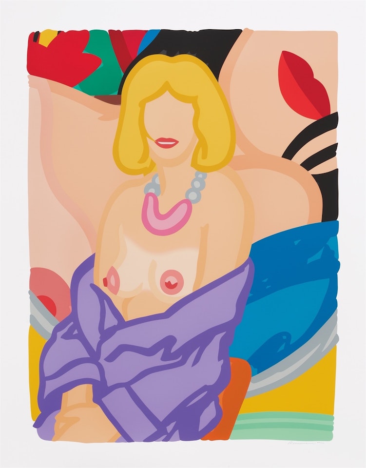 ”Claire Sitting with Robe Half Off (Vivienne)” by Tom Wesselmann