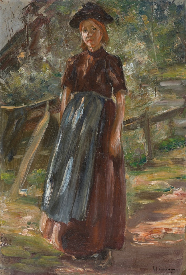 ”Holländisches Mädchen im Grünen” by Max Liebermann