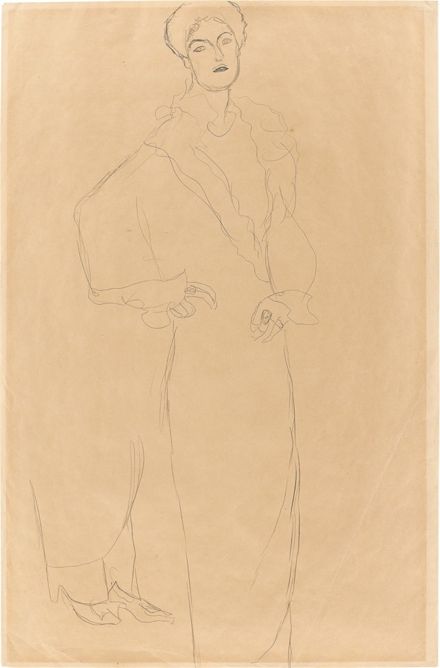 ”Bildnis Paula Zuckerkandl (Stehend nach rechts by Gustav Klimt