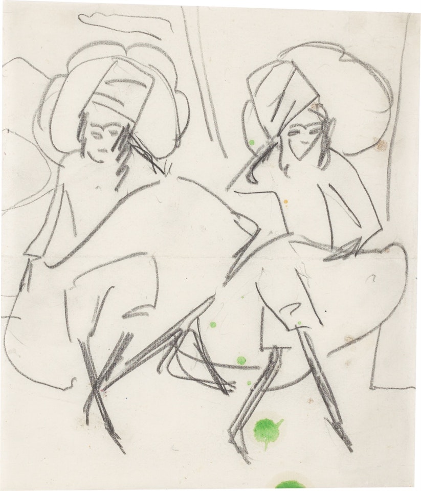 Two Dancers by Ernst Ludwig Kirchner
