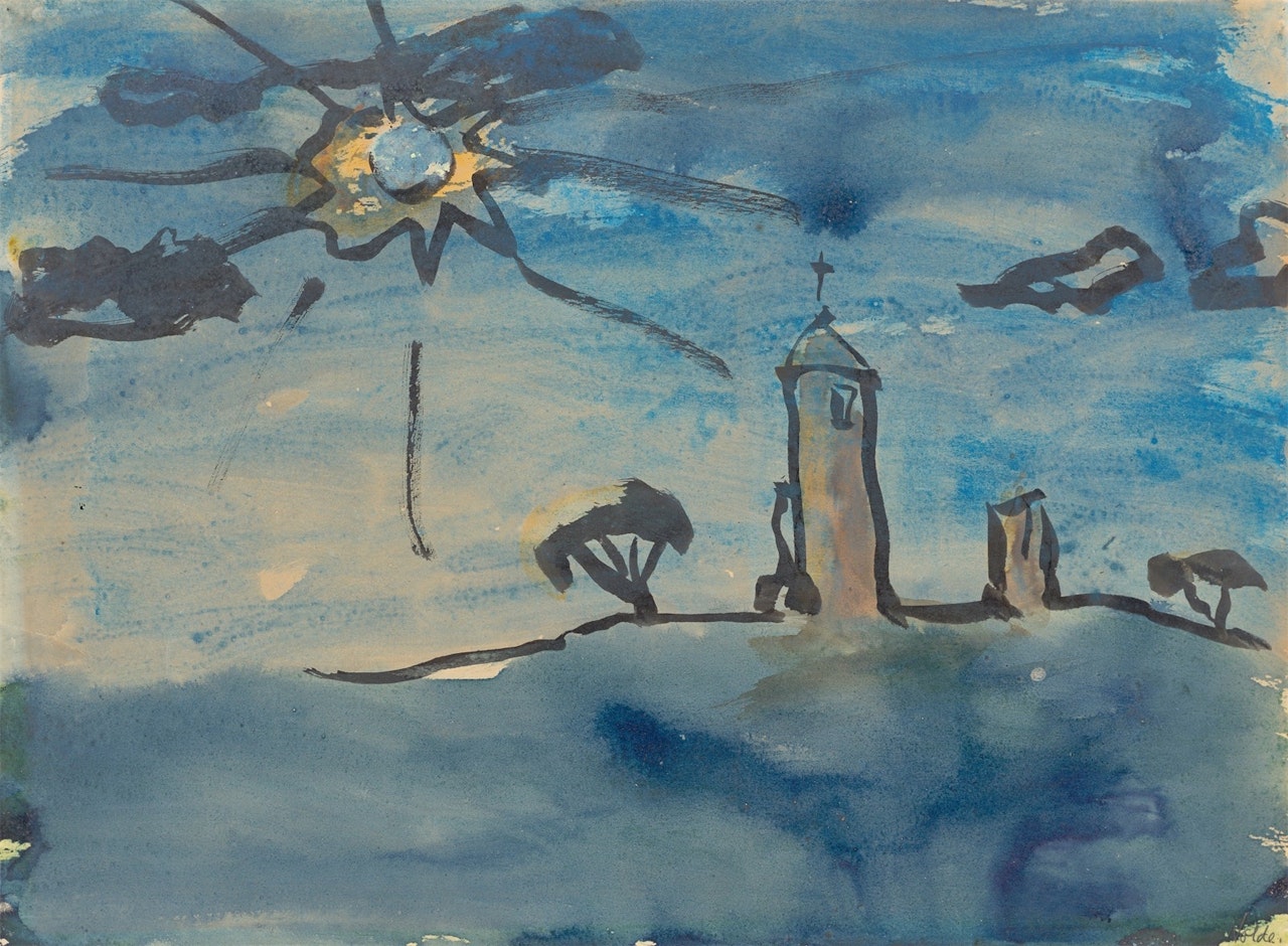 Landscape with Lighthouse by Emil Nolde