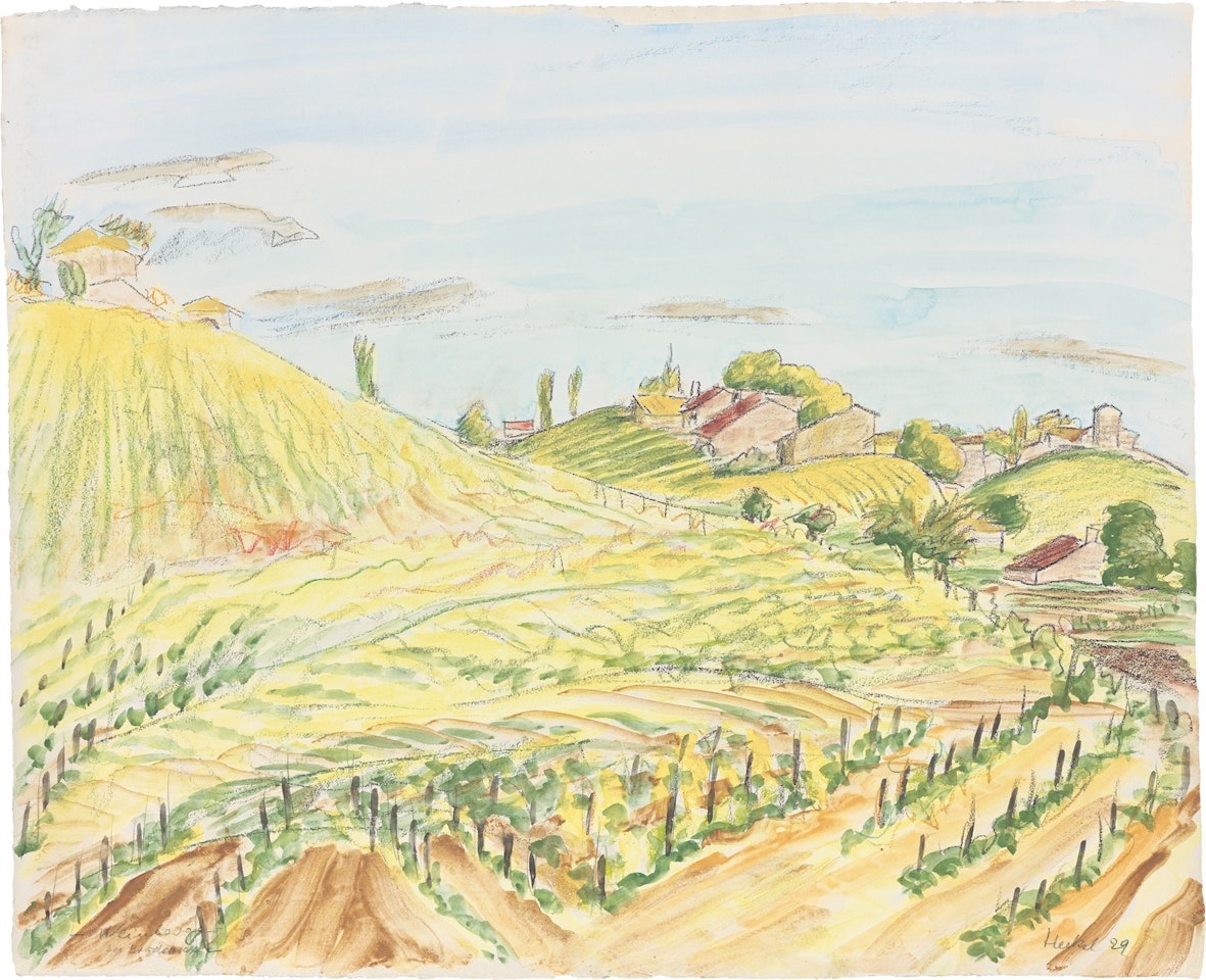 ”Weinberge bei Bordeaux” by Erich Heckel