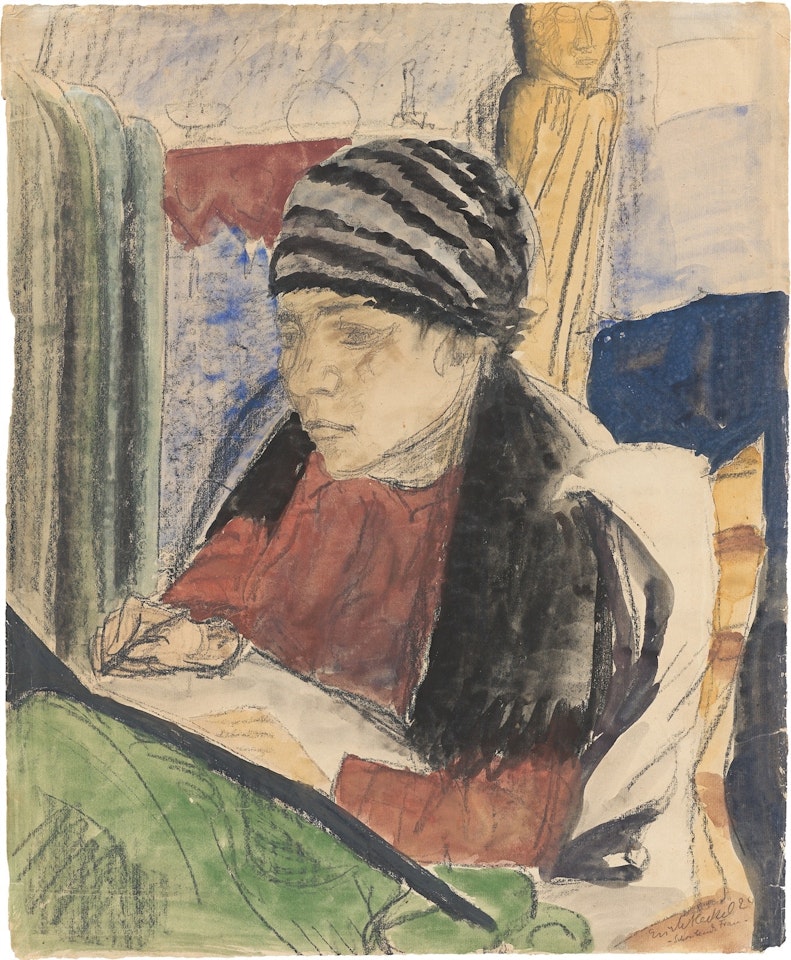 ”Schreibende Frau” by Erich Heckel