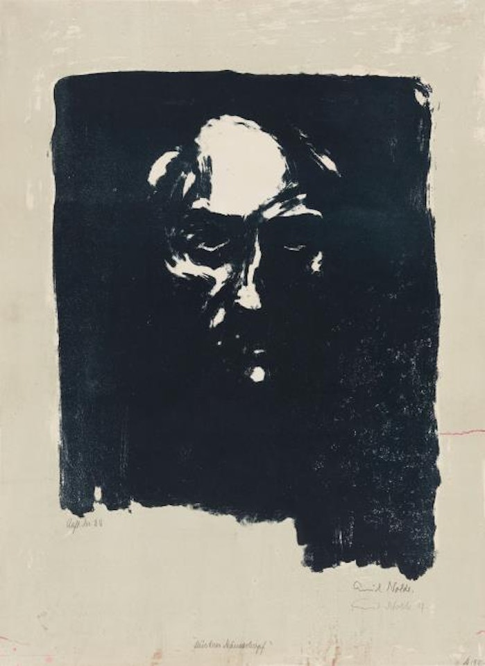 Düsterer Männerkopf by Emil Nolde
