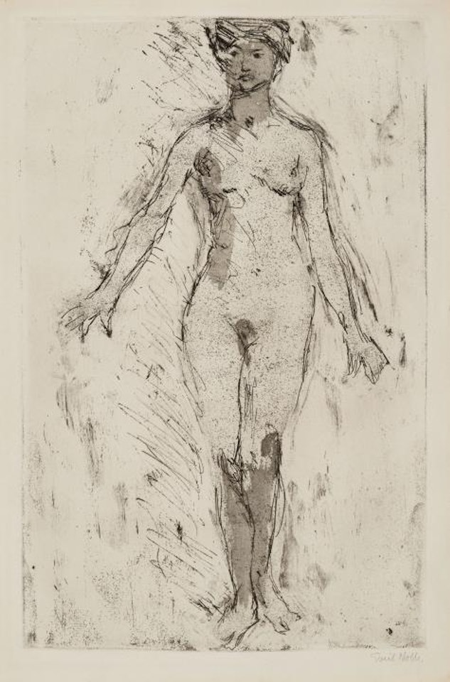 Akt in Vorderansicht by Emil Nolde