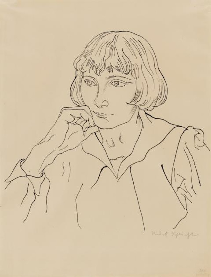 Frauenporträt by Rudolf Schlichter