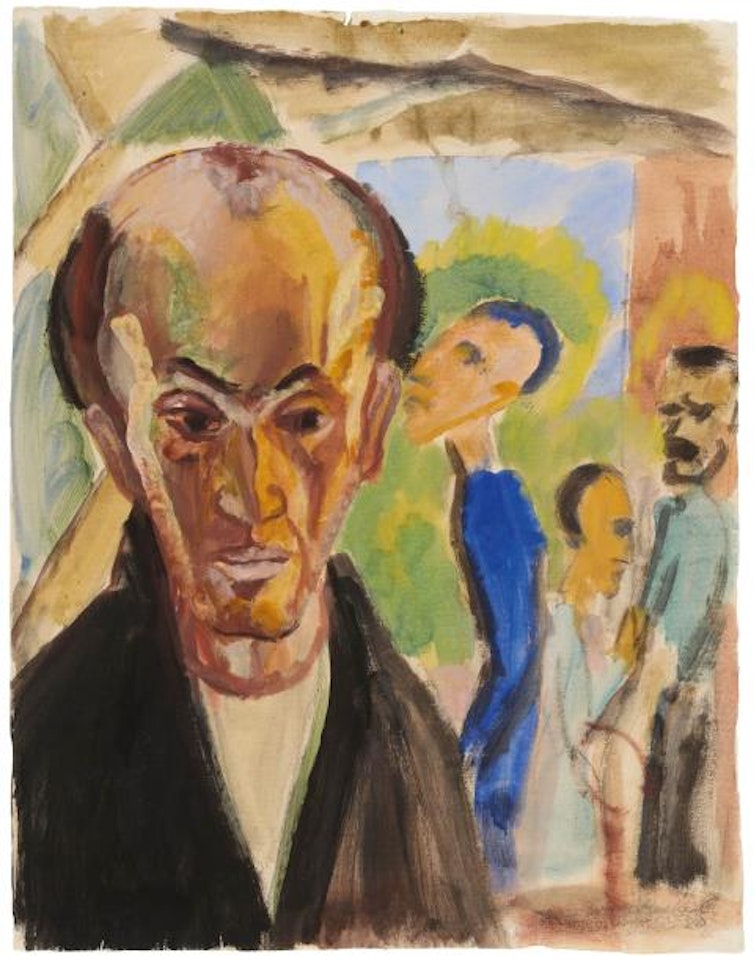 Die Brüder Karamasoff (Selbstbildnis) by Erich Heckel
