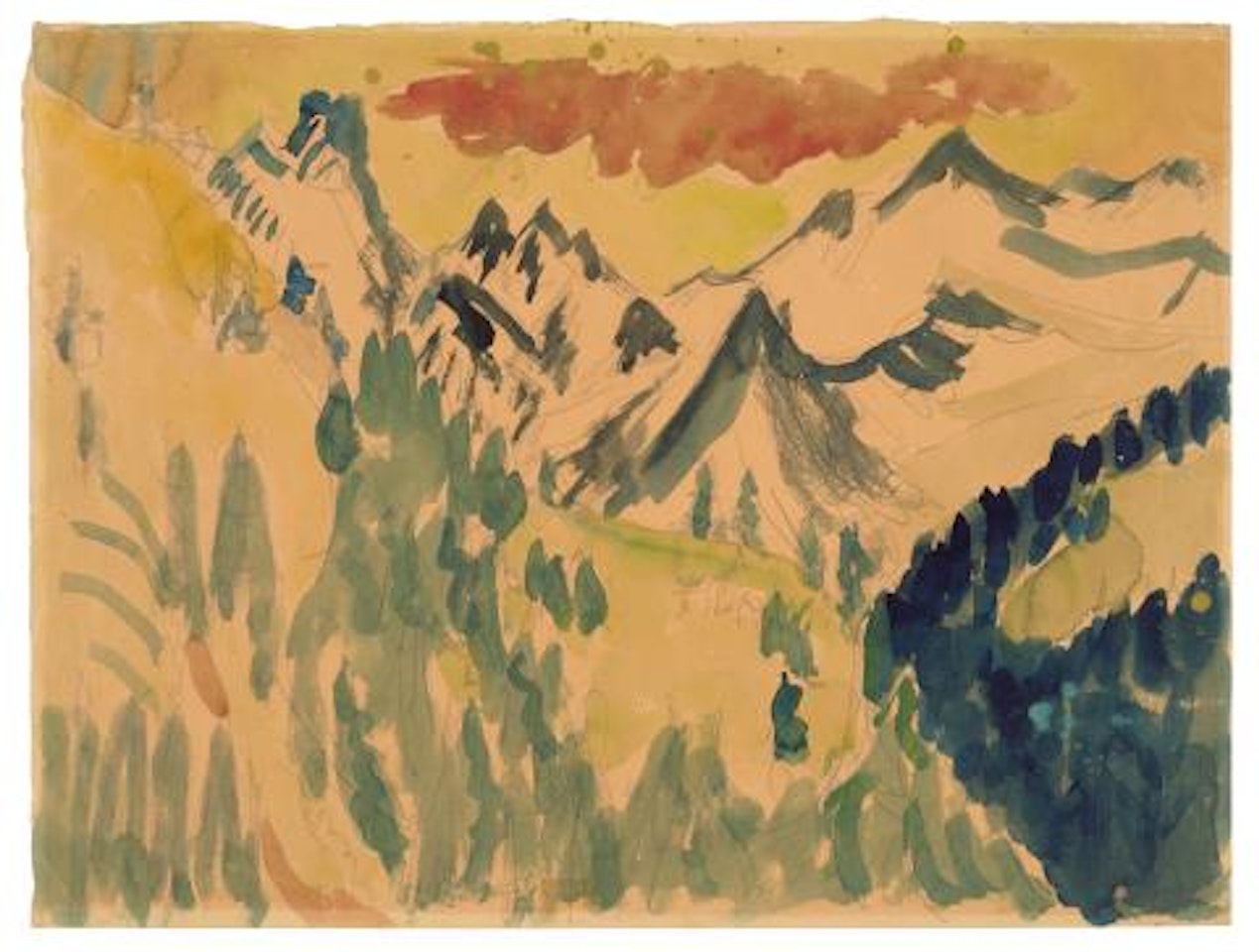 Davoser Berglandschaft by Ernst Ludwig Kirchner