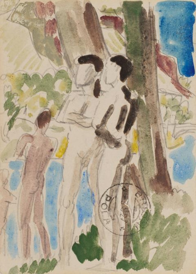 Badende am Main by Erich Heckel