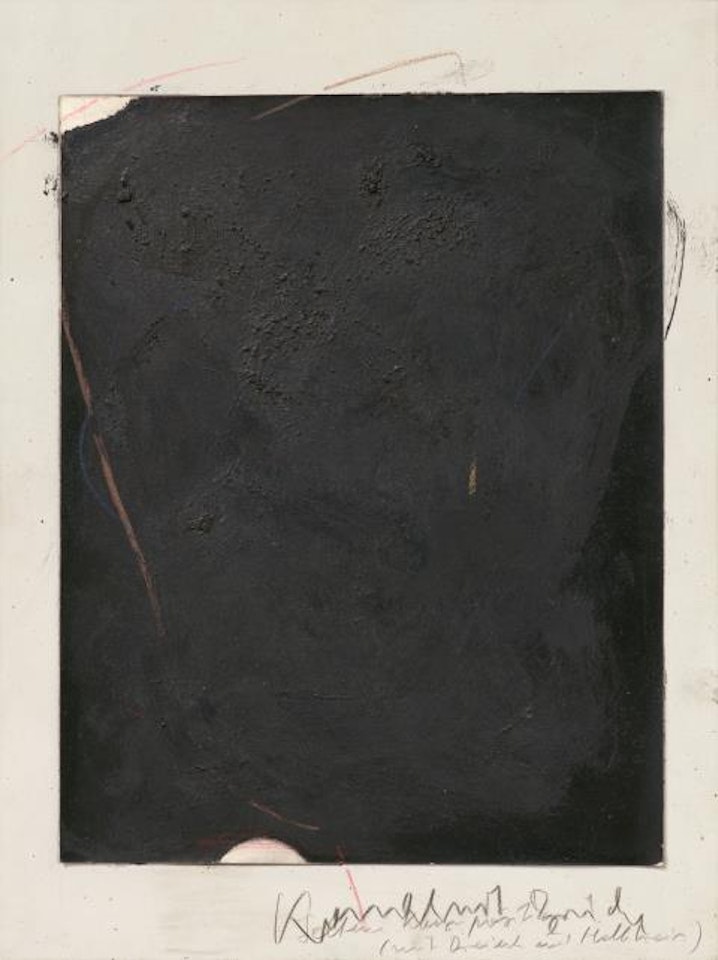 Kanal mit Brücke Seltene Komposition (mit Dreieck und Halbkreis) by Arnulf Rainer