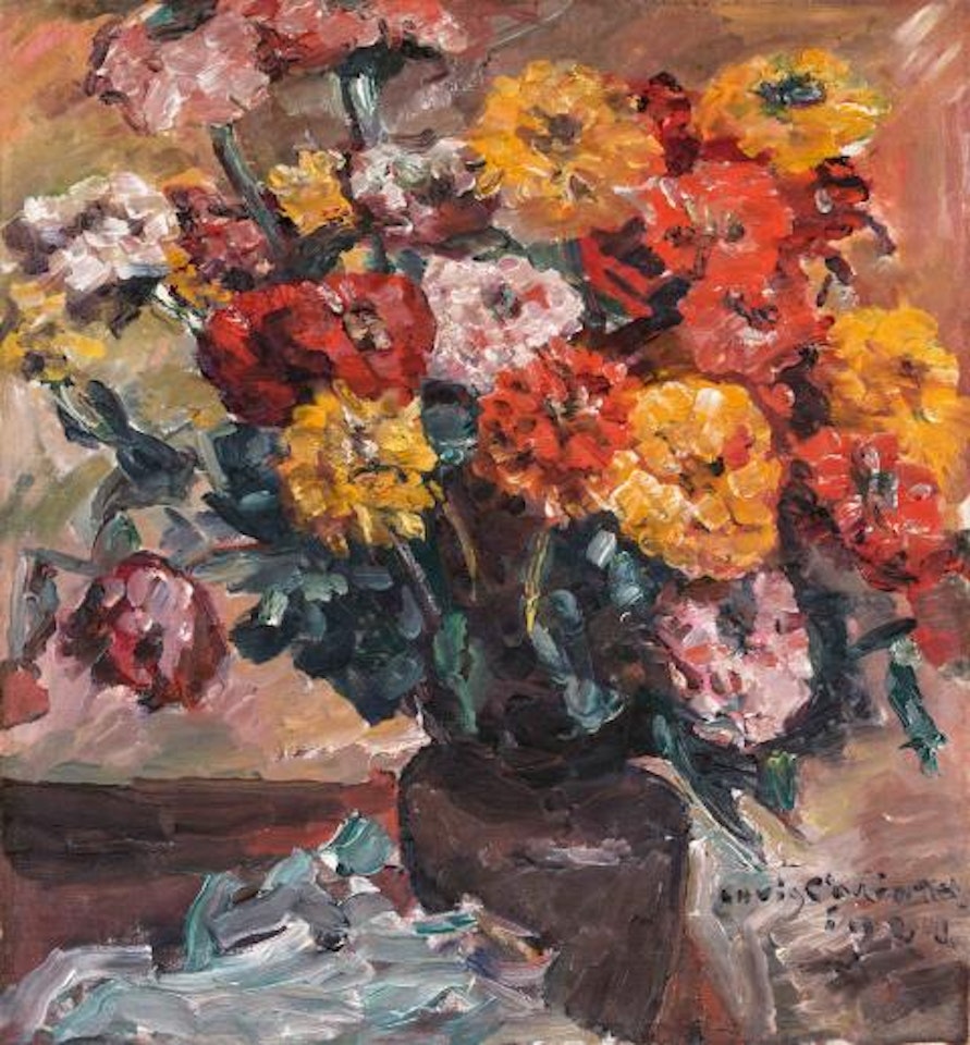 Zinnien by Lovis Corinth