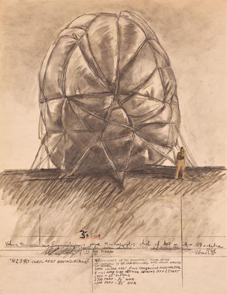 Volume temporaire - Empaquetage pour Minneapolis School of Art by Christo