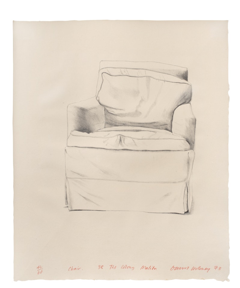 Chair, 38 The Colony, Malibu by David Hockney