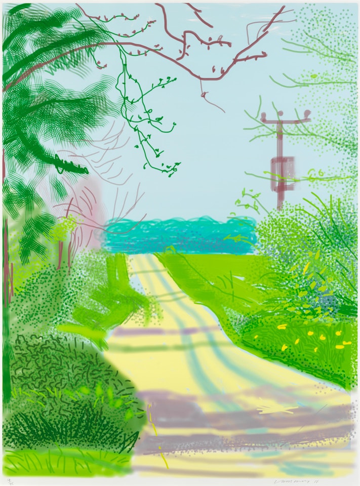The Arrival of Spring in Woldgate, East Yorkshire in 2011 (twenty eleven) by David Hockney