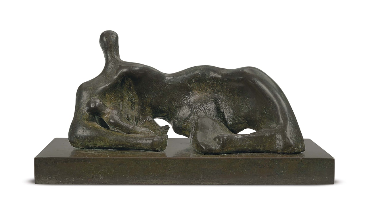 Maquette for Draped Reclining Mother and Baby by Henry Moore